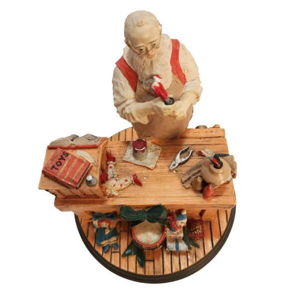 Rockwell Heirloom Santa's Workshop by Rhodes Studios Retired 1990 No Box - Picture 10 of 11